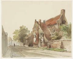 Het oude gasthuis te Hasselt by Cornelis Springer
