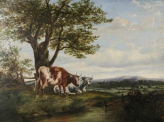 Highland Cattle by a Stream by Thomas Sidney Cooper