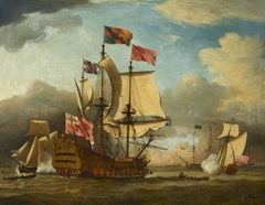HMS Britannia and other vessels by Willem van de Velde the Younger