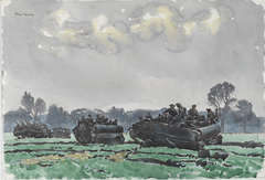 Infantry Advancing by Alex Colville