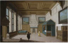 Interior with Figures by Nicolaes de Giselaer