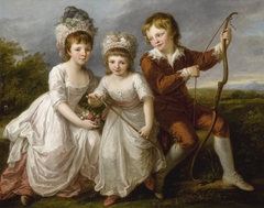 Lady Georgiana Spencer, Henrietta Spencer and George Viscount Althorp by Angelica Kauffman