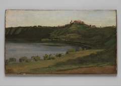 Lake Albano and Castel Gandolfo by Jean-Baptiste-Camille Corot