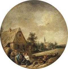 Landscape with a Rural Tavern by David Teniers the Younger