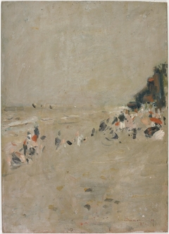 Landscape with Figures on Beach by Denman Ross
