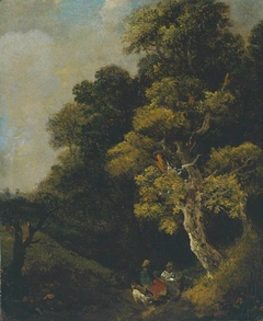 Landscape with Figures under a Tree by Thomas Gainsborough
