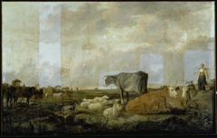 Landscape with Milkmaid and Cattle by Aelbert Cuyp