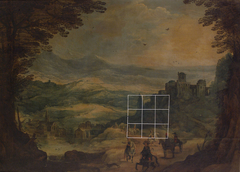 Landschaft mit Festung und Reitern by Joos de Momper the Younger