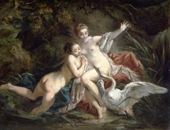Léda et le Cygne by Hippolyte Joseph Cuvelier