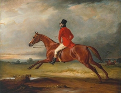 Major Healey, Wearing Raby Hunt Uniform, Riding with the Sedgefield Hunt by John Ferneley