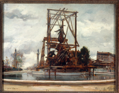 Mise en place du monument du "Triomphe de la République" de Jules Dalou, place de la Nation, en 1899 by Victor Marec