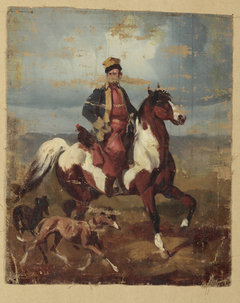 Mohort on horseback with greyhounds by Józef Brodowski the Elder