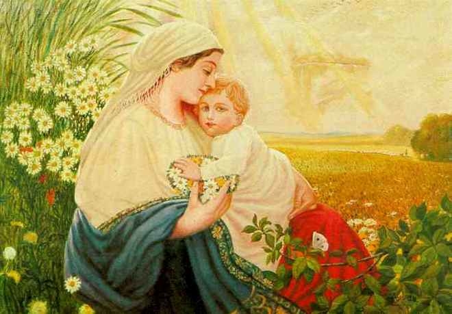 Mother Mary with the Holy Child Jesus Christ, Oil/canvas, 1913