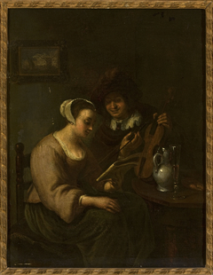 Musical duo with wine by Frans van Mieris the Elder