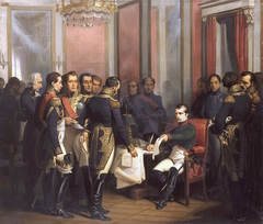 Napoléon signs his abdication at Fontainebleau 11 April 1814 by Gaetano Ferri