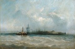 New York from the Harbor Showing the Battery and Castle Garden by Alfred Copestick