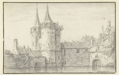 Oostpoort in Delft by Jan van Goyen
