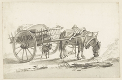 Paard en wagen by Pieter Bartholomeusz Barbiers