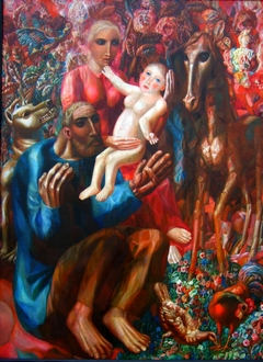 Peasant Family (The Holy Family) by Pavel Filonov