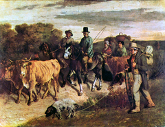 Peasants from Flagey back from the Fair by Gustave Courbet