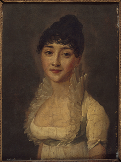 Portrait de femme en robe blanche by Louis-Léopold Boilly