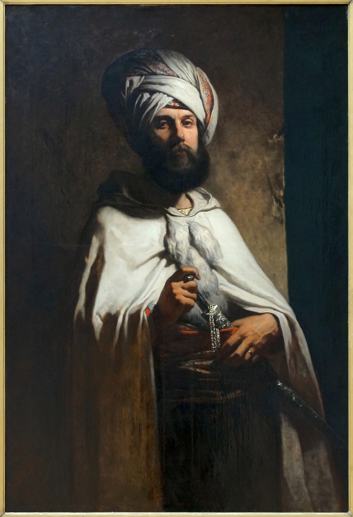 Portrait du peintre et graveur Charles Cousin en costume arabe