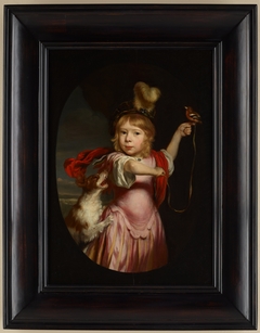 Portrait of a Boy in Classical Dress with a Bullfinch and Spaniel