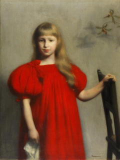 Portrait of a girl in a red dress (Józefa Oderfeldówna).