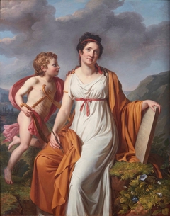Portrait of a Lady, said to be Madame de Reiset d'Arques, as Sappho by Marie-Guillemine Benoist