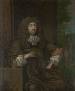 Portrait of Jan Boudaen Courten (1635-1716), lord of St. Laurens, Schellach and Popkensburg, Judge and alderman of Middelburg by Philip van Dijk