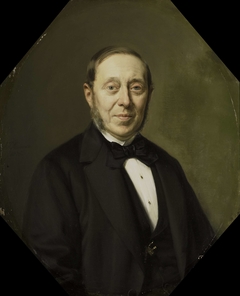 Portrait of Johannes Cornelis van Pappelendam (1810-1884). Artist and Art Dealer. Superintendent of the Van der Hoop Museum by Johan Heinrich Neuman