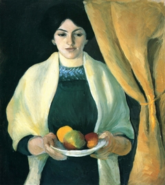 Porträt mit Äpfeln: Frau des Künstlers