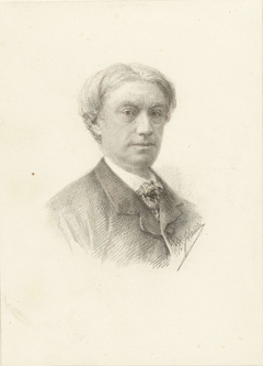 Portret van Carel Vosmaer by Petrus Johannes Arendzen