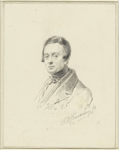 Portret van Louis Royer by Henricus Wilhelmus Couwenberg