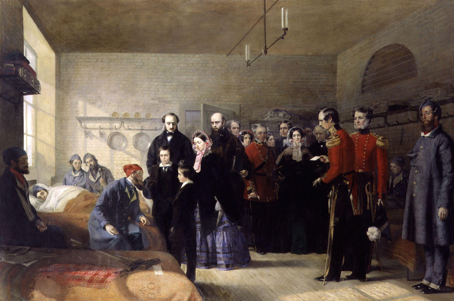 Queen Victoria's First Visit to her Wounded Soldiers