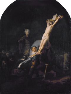 Raising of the Cross by Rembrandt