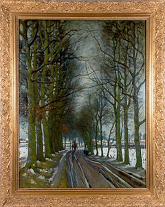 Rielerweg met sneeuw. by Bartus Korteling