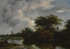 River Landscape with an Angler