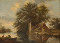 Rivierlandschap by Pieter Coopse