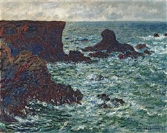 Rocks at Port-Coton, the Lion Rock, Belle Ile by Claude Monet