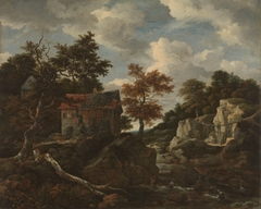 Rocky landscape by Jacob van Ruisdael