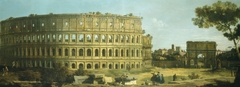 Rome: View of the Colosseum and the Arch of Constantine by Canaletto