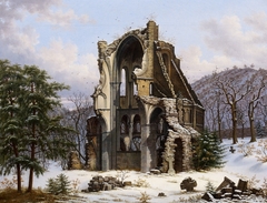 Ruins of Heisterbach Abbey in Winter