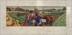 Rural Free Delivery (mural study, Leon, Iowa Post Office) by Criss Glasell