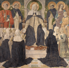 Saint Catherine of Siena as Spiritual Mother of the Second and Third Orders of Saint Dominic by Cosimo Rosselli