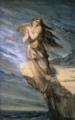 Sappho Leaping into the Sea from the Leucadian Promontory by Théodore Chassériau