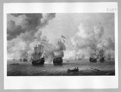 sea-battle by Willem van Diest