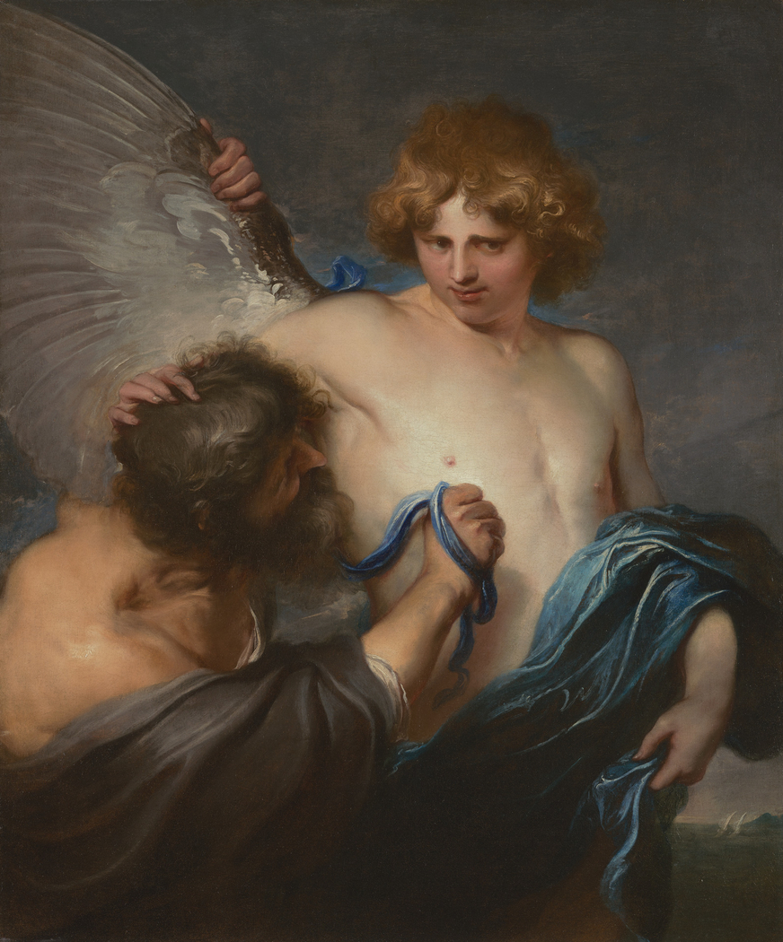 Self-Portrait as Icarus with Daedalus