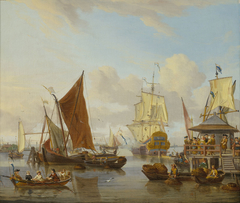 Shipping off Amsterdam by Abraham Storck