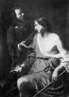 Sitting Person Conversing One Standing by Jusepe de Ribera
